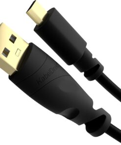 – Mikro USB kablosu – 1 m (USB 2.0, şarj kablosu, veri kablosu, siyah)