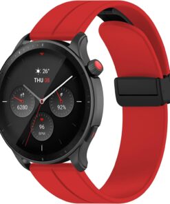 46mm Akıllı Saat Modelleri İçin HUAWEI Watch (GT4/Watch 4 Pro/GT3/GT3 Pro/GT2/GT2 Pro) SAMSUNG (Gear S3 Frontier/Galaxy Watch 46mm) Katlanır Manyetik Tokalı 22mm Silikon Kordon