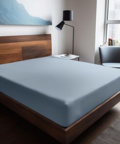 | Mix & Match | Plain |%100 Pamuk Çift Kişilik 140 x 200 Ranforce Lastikli Çarşaf Mavi