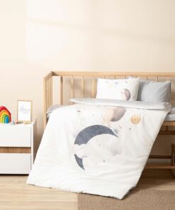 | Luna Touch |%100 Pamuklu Bebek Nevresim Takımı Gri