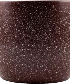 Tasarımı Ev Dekorasyon Aksesuar Bordo Granit Toprak Saksı Saksılık Salon Çiçeklik - 19 CM