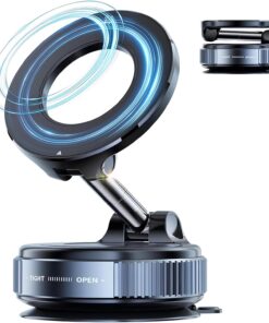 Araç içi ve Masaüstü 360 Derece Dönebilen Vakum Özellikli Magnetik Telefon Tutucu