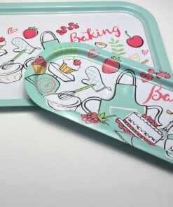 Metal Tepsi Seti – Baking Desenli