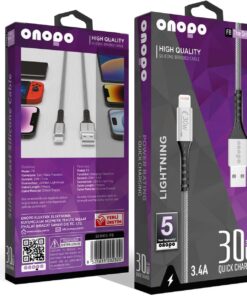 İphone Uyumlu 3.4A Lightning Örgülü Hızlı Şarj ve Data Kablosu 30W Metal Uçlu -F8