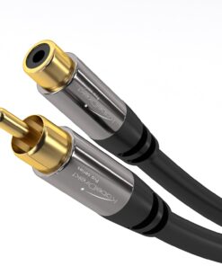 – Cinch uzatma kablosu – 7,5m – Mükemmel ses kalitesi için özellikle kırılmaz hibrit kablo (subwoofer/ses kablosu, RCA fişten jak girişe, amplifikatör/HiFi için ideal, analog ve dijital)