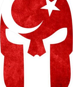Aksesuar Ay Yıldız Türk Bayrağı Miğfer Sticker 15 x 8,5 cm