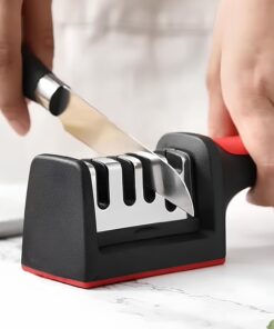 4 Fonksiyonlu Paslanmaz Çelik Bıçak, Makas & Satır Bileyici – Elmas, Seramik ve Tungsten Çelik Bileme Sistemi – Ergonomik ve Dayanıklı Bileme Aleti