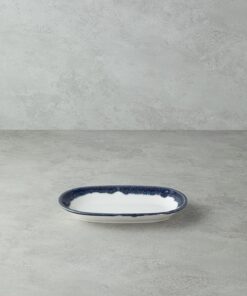 Home Larry Porselen Kayık Tabak 19 cm Lacivert