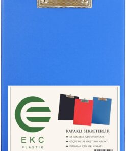 Plastik - A4 Kapaklı Sekreterlik Mavi, Bloknot Yazı Tablası