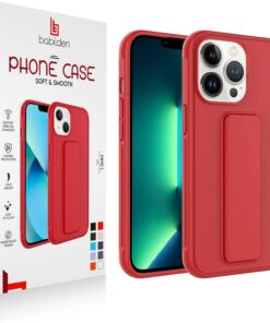 iPhone Mıknatıslı Standlı Darbe Emici Ibola iPhone 14 Pro Max Kılıf (Kırmızı)