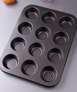 Shop 12'li Muffin Kalıbı siyah