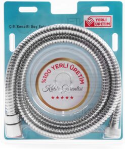 Çift Kenetli Duş Hortumu Spirali (%100 Yerli - 1. Sınıf Kalitede) (Gri)