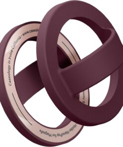 Spigen Caseology Iphone için Magsafe Özellikli Silikon Telefon Tutucu, Nano Pop Burgundy Bean - Afa07065
