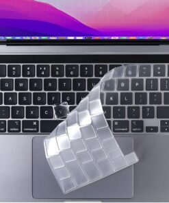 Macbook Pro 13'' M1 / M2 Çip 2020-2021-2022 Yılları ve (A2338)(A2289)(A2251) Model Kodları ile Uyumlu Mat Buzlu Şeffaf Su Geçirmez Silikon Klavye Koruyucu (Şeffaf Klavye Koruyucu)