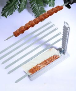 Kitchen 6 Adet Şiş Ve Kebapmatik Adana Urfa Kebap Kalıbı Aparatı Pratik Hızlı Kebap -Makinesi Kutusu