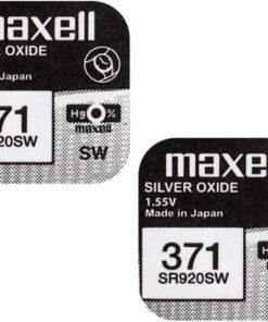 x Maxell 371 SR920SW gümüş oksit 0 Mercury saat pilleri, 2 adet