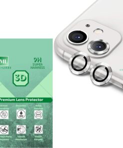me-likee Apple iPhone 11 için Gümüş Premium 3D Tam Kaplayan Lens Koruyucu