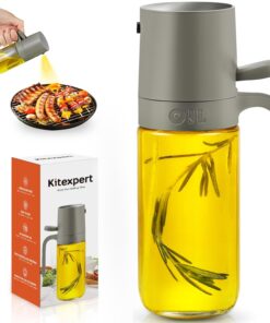 Yemek pişirmek için zeytinyağı püskürtücüsü - Yemek pişirmek için çok yönlü zeytinyağı sprey şişesi - 250 ml/8 oz Hava Fritözü, Salata, Izgara, Kavurma, Pişirme Temelleri için Yağ