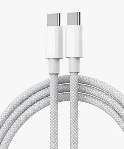 Şarj Kablosu, Hasır Örgülü İphone ve Samsung İle Uyumlu 60W Yüksek Hızlı Type C to Type Şarj ve Data Kablosu