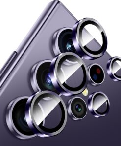 Galaxy S24 Ultra Lens Koruyucu Kamera Koruyucu Safir HD+ Görüntü ZOOM Bozmaz İnce s24 lens (MOR)