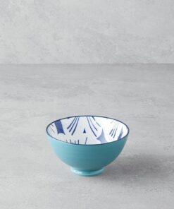 Home Ophelia Porselen Kase Mavi-Beyaz 11 Cm