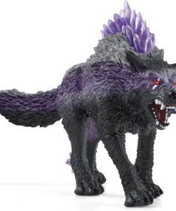Eldrador Creatures Efsanevi Gölge Kurt Aksiyon Figürü - Mor Kaban ve Yarı Saydam Sırt Kristalleri İçerir, Erkek ve Kız Çocuklar için Dayanıklı Oyuncak, 7 Yaş ve Üzeri Çocuklar için Hediye