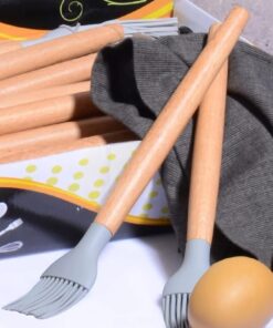 Diyarı Bambu Saplı Silikon Fırça Renkli