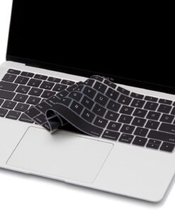 Laptop Macbook Air 13inç Klavye Koruyucu (US to TR) TouchID'li A1932 ile Uyumlu Siyah