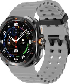Samsung Galaxy Watch Ultra 47mm ile Uyumlu Delikli Model Ocean Loop Yumuşak ve Hafif Silikon Kordon