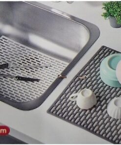 Dikdörtgen Silikon Lavabo Buzluk Matı 33X28 Cm ANTRASİT Renk 1 Adet Isglvb112