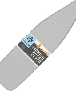 Ütü Masası Örtüsü ve Pedi Standart Boyut Silikon Kaplamalı 4 Katlı 38 x 137 cm Ekstra Ağır Hizmet Kalın Dolgu, Isı Yansıtıcı, Yapışmaz Kavurma ve Leke Dayanıklı