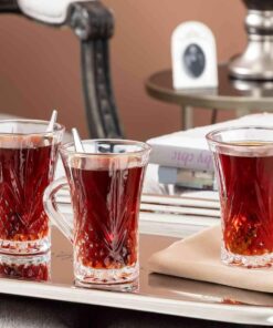 Coco Felecia 4-lü Çay Fincanı Şeffaf