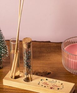 Yılbaşı Tasarımlı Dekoratif Set - Bambu Oda Kokusu Şişesi