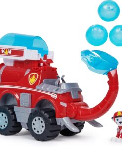 PATROL Jungle Pups su tabancalı büyük fil aracı (Deluxe Araç) ve Marshall Hero Pups figürü, 3 yaş ve üzeri çocuklar için oyuncak