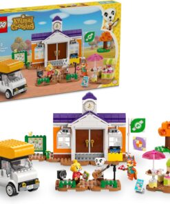 Animal Crossing K.K. Meydan Konseri 77052-7 Yaş ve Üzeri Çocuklar İçin Kafe ve Araç İçeren Oyuncak Yapım Seti (550 Parça)
