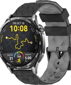 22mm ile Uyumlu Saatler için Geometrik Model 46mm Silikon Kordon HUAWEI Watch (GT5 Pro/GT5/GT4/Watch 4 Pro/GT3/GT3 Pro/GT2/GT2 Pro) Galaxy Watch (Gear S3/Watch 46mm)