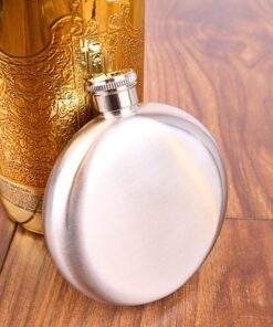 5 Oz 150 cc Hunili Çelik Viski Yuvarlak İçki Cep Matarası