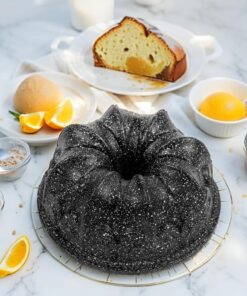 Thermo Döküm Gövdeli Taç Kek Kalıbı 23cm, Dilimli ve Döküm, Siyah Granit Benekli Pişirme Kabı, Kolay Çıkarma, Dayanıklı Alüminyum Alaşım