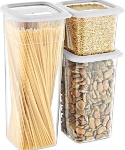 2'Li Set Skali Kare Saklama Kabı Beyaz (2'şer adet 740 ml, 1440 ml, 2350 ml)