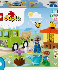 DUPLO Kasabası Arıların ve Arı Kovanlarının Bakımı 10419-2 Yaş ve Üzeri Çocuklar için Eğitici Oyuncak Yapım Seti (22 Parça)