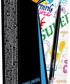 Intensity Fine Liner İnce Uçlu Siyah Keçeli Kalem 12'li Kutu, 0.4 mm İnce Kalınlıkta Uç, Su Bazlı Mürekkep
