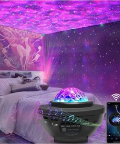 Projektör Gece Lambası Bluetooth Hoparlör Bluetooth Lazer Işıklı Sese Duyarlı Hoparlör Gece Lambası Disko Lambası Parti Lambası