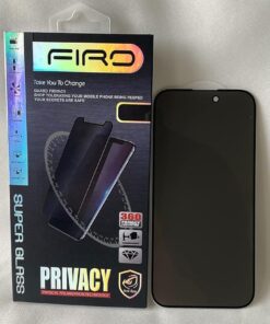 Koruyucu Apple iPhone 13 PRO MAX Uyumlu Tam Kapatan HD Ekran Koruyucu Sert Temperli Kırılmaz Cam Siyah (PRIVACY)