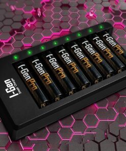 G811 8'li Pil Şarj Aleti + 8 Adet AAA Pro 1100 mAh Şarj Edilebilir İnce Şarjlı Kalem Pilli Set 1.2V Ni-MH