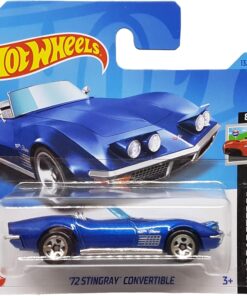 Wheels - ´72 Stingray Convertible - HW Roadsters 8/10 - HKG60 - Short Card - Cabriolet - koyu mavi metalik - Mattel 2023