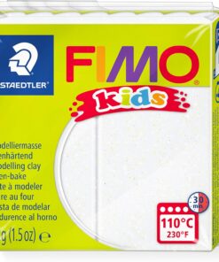 8030-052 - Fimo Kids Normalblock, 42 g, weiß glitter