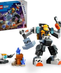 City Uzay İnşaat Robotu 60428-6 Yaş ve Üzeri Çocuklar için Uzay Aracı İçeren Yaratıcı Oyuncak Yapım Seti (140 Parça)
