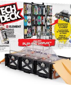 Deck dönüştürülebilen oyun ve sergi rampa seti ve özel parmak kaykaylı taşıma çantası, 6 yaşından büyük çocuklar için oyuncak, gül kurusu (şeffaf)