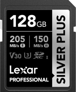 128GB Silver Plus SD UhsI V30 U3 205MB/S Hafıza Kartı