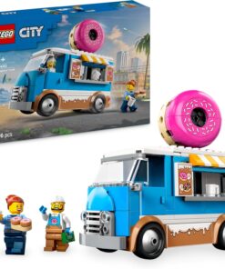 City Donut Kamyonu 60452-5 Yaş ve Üzeri Çocuklar için Yaratıcı Oyuncak Yapım Seti, Doğum Günü Hediyesi (196 Parça)